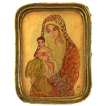 Painting On Glass - Madonna and Child