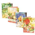 Beautiful assortment of 10 assorted Polish language religious Christmas cards with matching envelopes.  Open each card and a beautiful nativity scene unfolds for display.   Each card is in its own clear plastic sleeve to protect the contents if mailed.