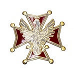 Ths very attractive lapel pin is a miniature replica of the famous medal and Poland's highest decoration.