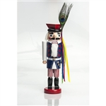 This traditional nutcracker is completely hand made and hand painted.  Made in Poland and painted in an authentic Krakow regional folk costume  Notice the attention to detail and fine workmanship.