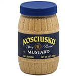 Kosciusko Mustard won a gold medal at the 1998 Napa Valley Mustard Festival World-Wide Mustard Competition. Its zesty Old World taste goes great with lunch meats, hot dogs, sausages, baked ham, hamburgers and as a special ingredient in cooking.