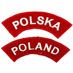 Embroidered sew on shoulder patch - Select either Poland or Polska (the Polish version of Poland)