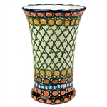 Polish Pottery 4.5" Mini Fluted Vase. Hand made in Poland. Pattern U81 designed by Teresa Liana.