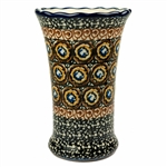 Polish Pottery 4.5" Mini Fluted Vase. Hand made in Poland. Pattern U143 designed by Maryla Iwicka.