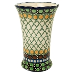 Polish Pottery 4.5" Mini Fluted Vase. Hand made in Poland. Pattern U83 designed by Teresa Liana.