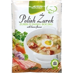 Adamba Polish Zurek Soup is delicious and easy to make. Just add water. Instructions in Polish and English. Makes 3 8oz servings.