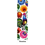 This is a beautiful Lowicz Papercut Design printed on a bookmark. Stylized motif that typifies the Polish folk art of the former Duchy of Lowica (Mazovia) and whose origin dates back to the middle of the 19th century. Authentic Lowicz papercuts are made