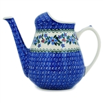Polish Pottery 2 qt. Pitcher. Hand made in Poland and artist initialed.