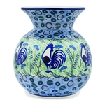 Polish Pottery 7" Bubble Vase. Hand made in Poland. Pattern U2707 designed by Monika Kuczynska.