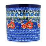 Polish Pottery 6" Utensil Holder. Hand made in Poland. Pattern U4579 designed by Maria Starzyk.