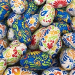 Box of 9 Polish Milk Chocolate Hollow Easter Eggs.  Perfect for the Easter table and as a gift.