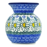 Polish Pottery 4" Bubble Vase. Hand made in Poland and artist initialed.